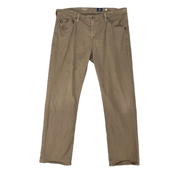 AG Adriano Goldschmied Matchbox Pants Mens 36 Otter Slim Straight Mid Rise - Picture 1 of 14